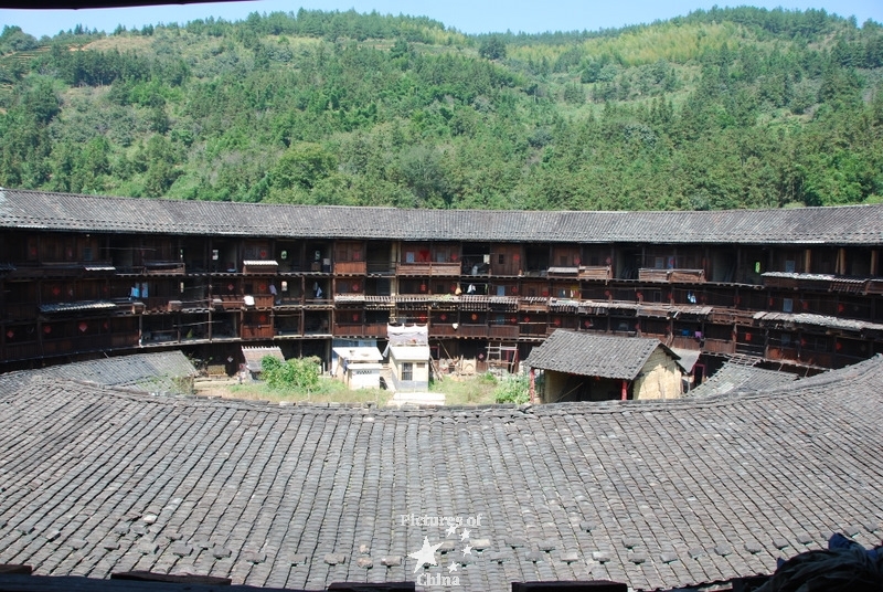 On the top of a tulou
