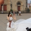 Bride with a mask